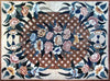 tapete de flores mosaico