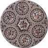 Diseño de mosaico romano florido