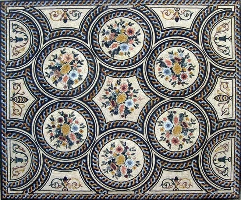Arte em mosaico de mármore