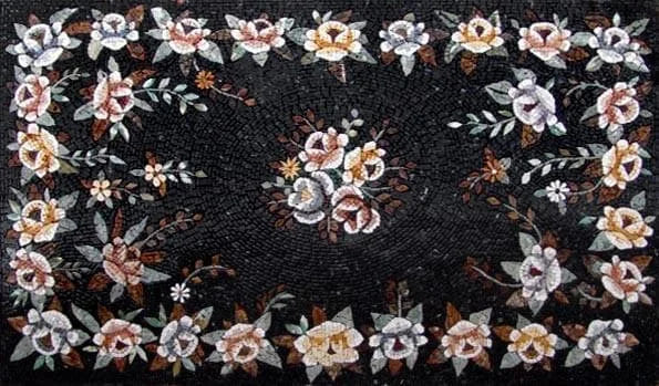 Flowers Rug Floor Mosaic