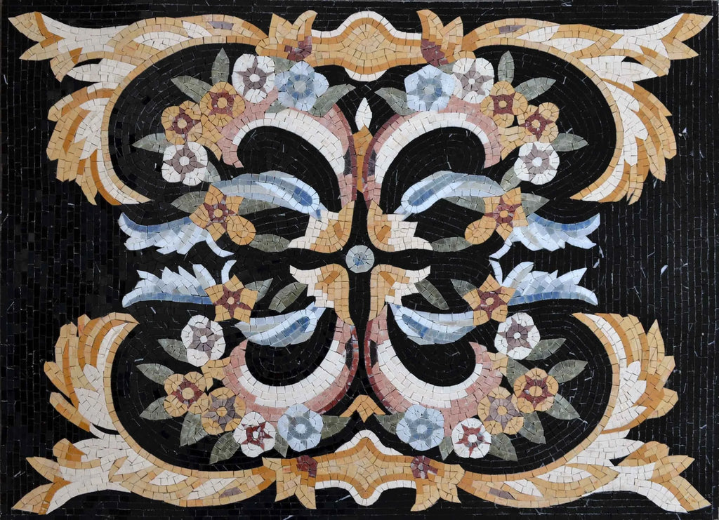 Tappeto Mosaico - Florelia Negro