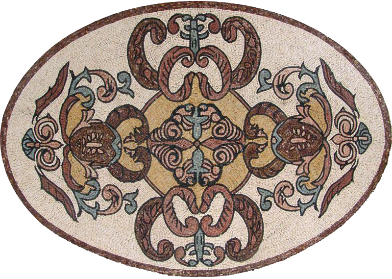 Mosaico da pavimento ovale - Nisa