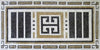 Mosaico de piso de mármore retangular