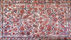 Tapete de mosaico floral vermelho