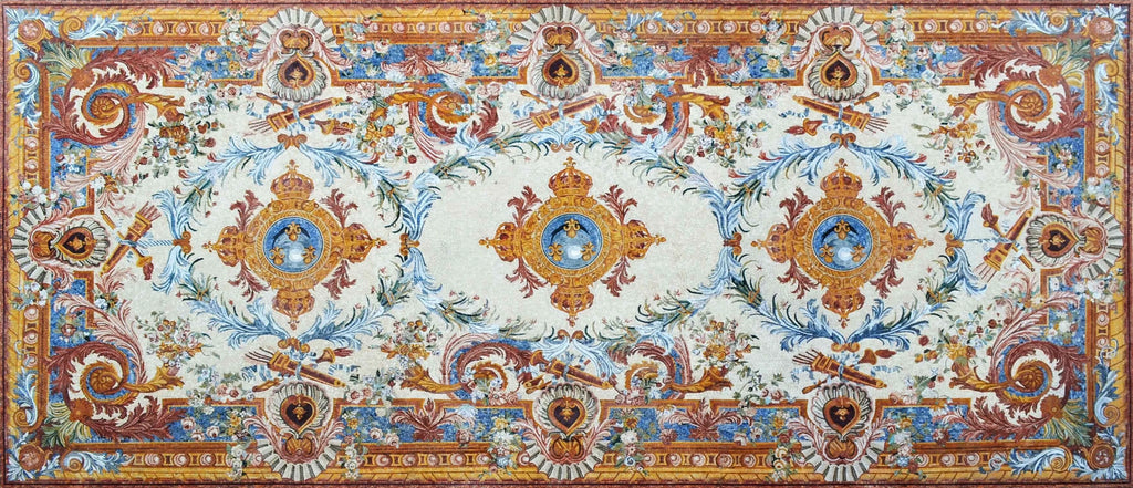 Королевский мраморный мозаичный ковер