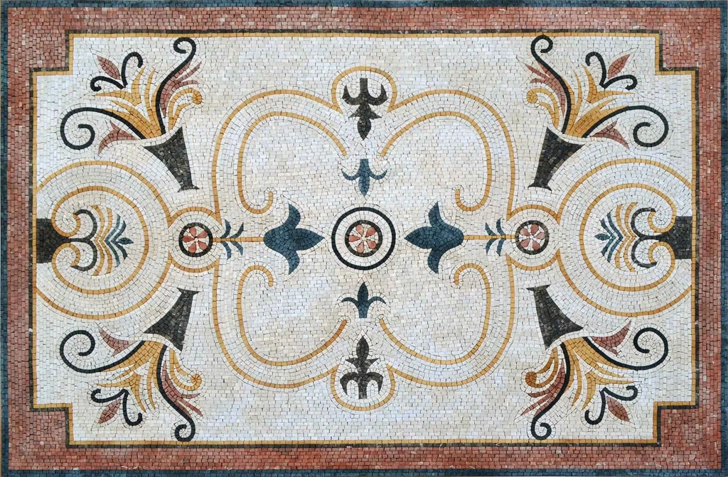 Simple Floral Mosaic Rug