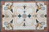 Tappeto a mosaico floreale semplice
