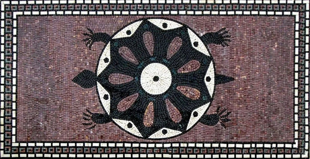 Stylish two Turtles Mosaic
