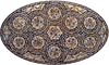 Colher de pedreiro e alvenaria mosaico geométrico romano