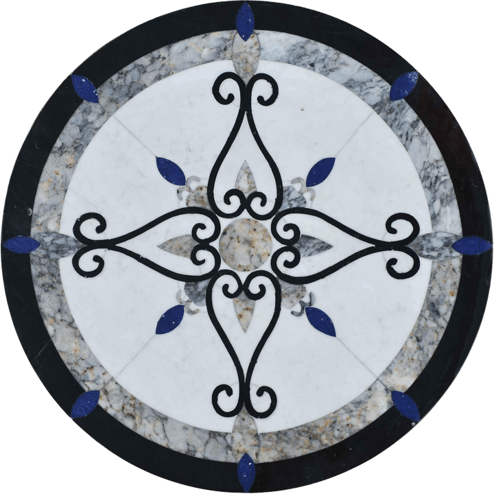 Amrin - medalhão de mosaico a jato de água