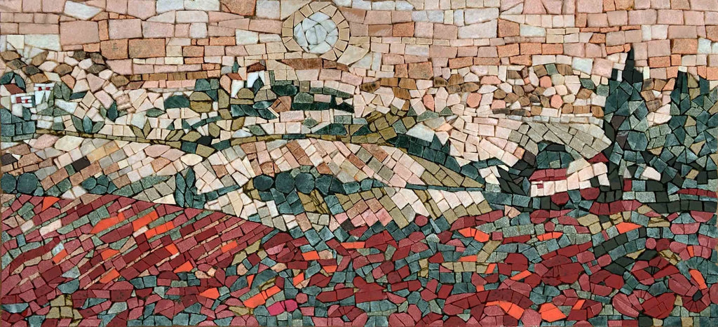 Opera d'arte astratta del mosaico - prateria