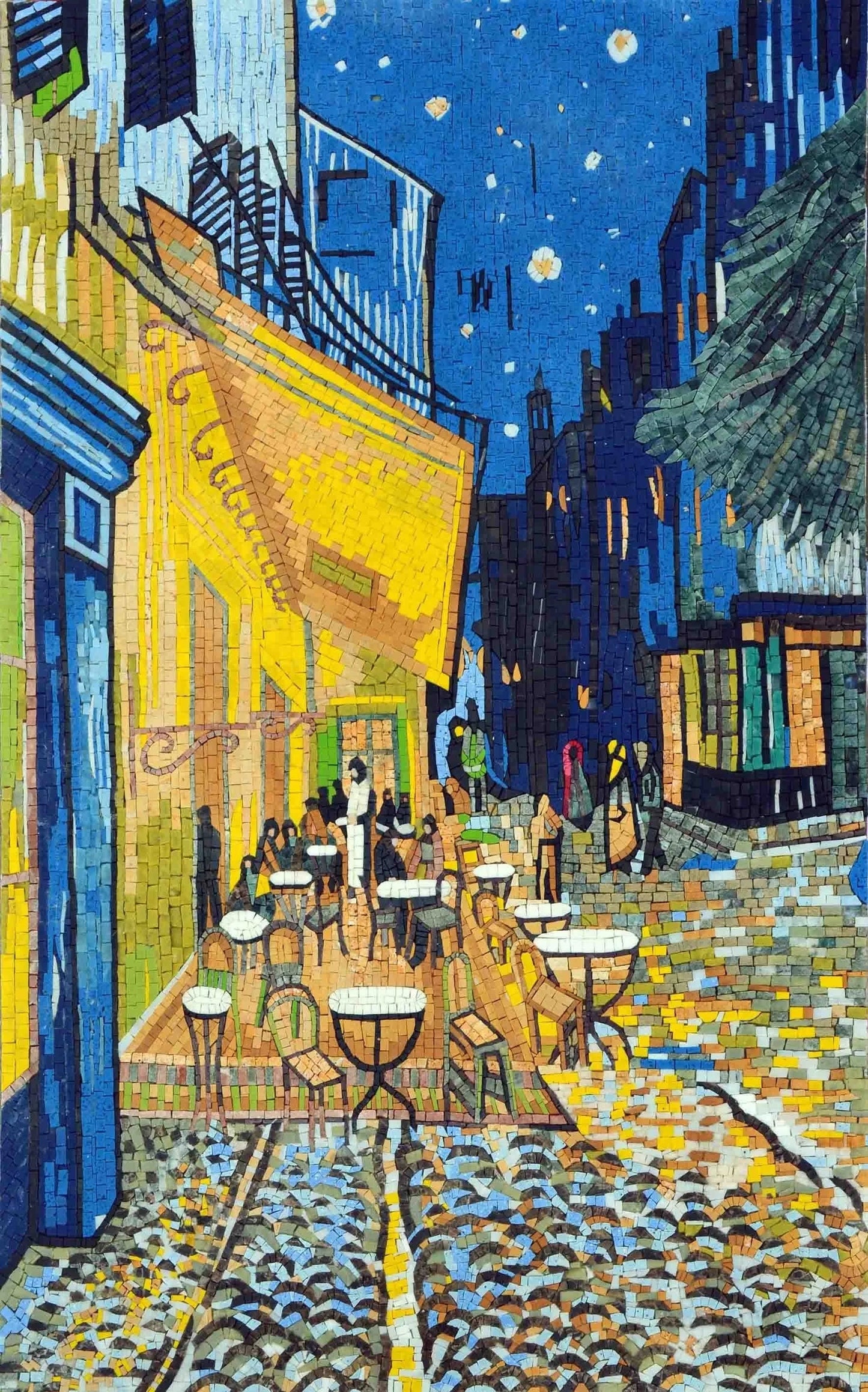 Custom AR Product - "Cafe at Night" by Vincent Van Gogh - Mosaic Wall Art