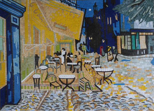 Custom AR Product - "Cafe Terrace at Night" Vincent van Gogh - Mosaic Art Reproduction