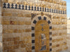 Mosaico de arte de piedra de puertas