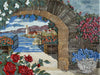 Passerelle florale : mosaïques d'art au bord du lac