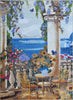 Arte del mosaico del paisaje - Cafetería de ensueño