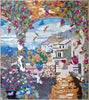 Arte em mosaico de paisagem - Jardim do Éden