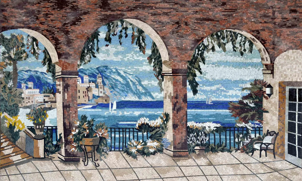 Art de la mosaïque - Terrasse luxueuse