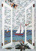Mosaik-Wandkunst – Blick auf den Segelbalkon