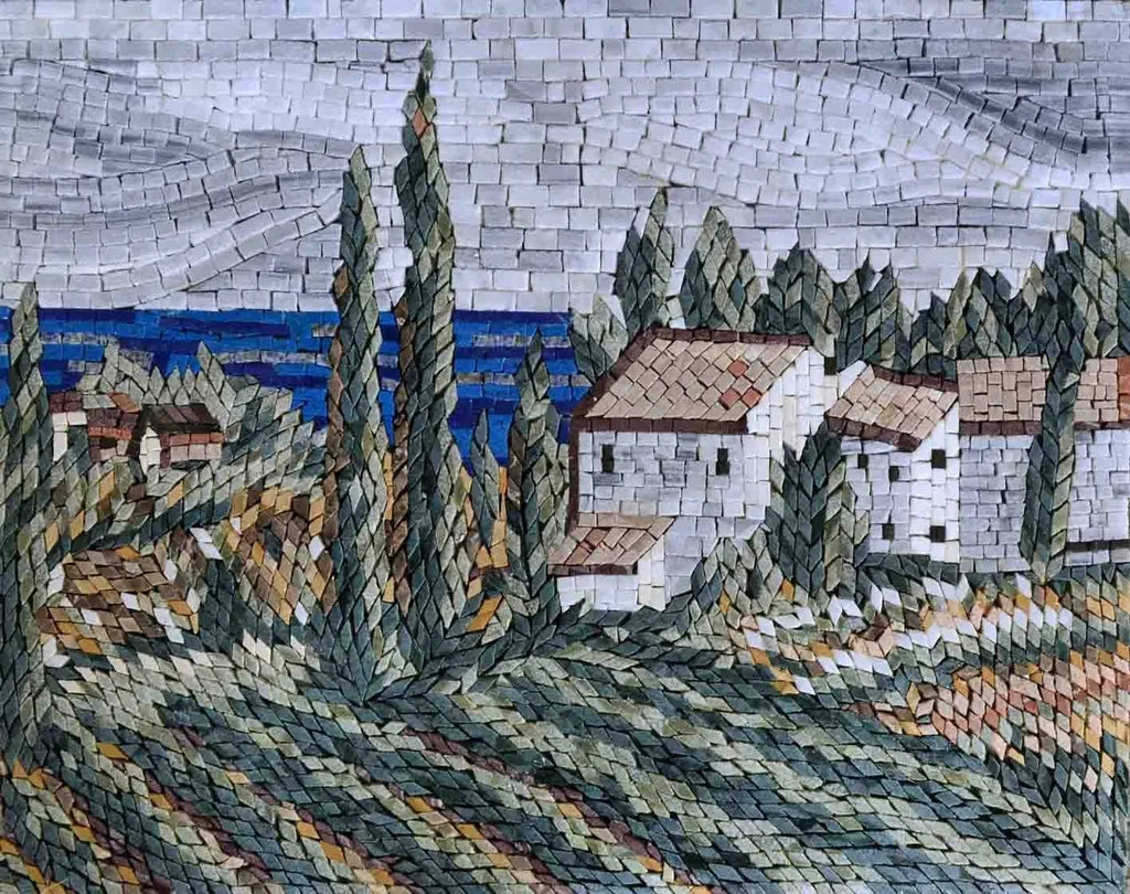 Antike toskanische Mosaik-Küchenrückwand: Zeitlose Eleganz