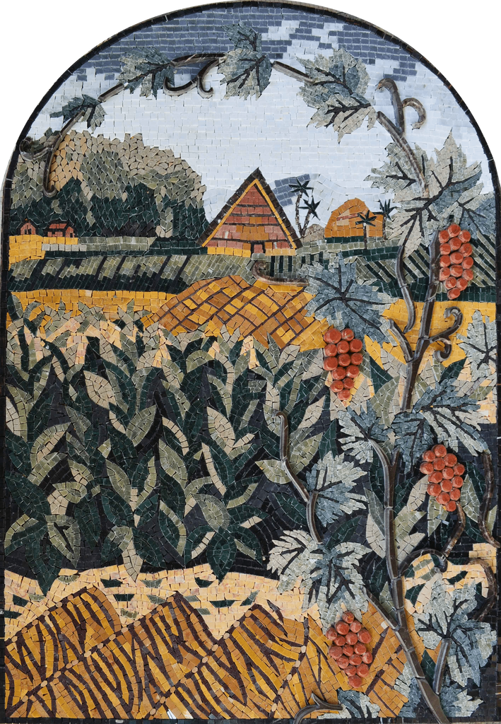 Azienda Vinicola - Mosaico murale della vigna