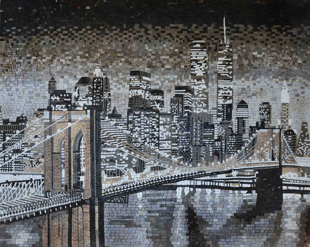 Мозаика Бруклинского моста в Нью-Йорке