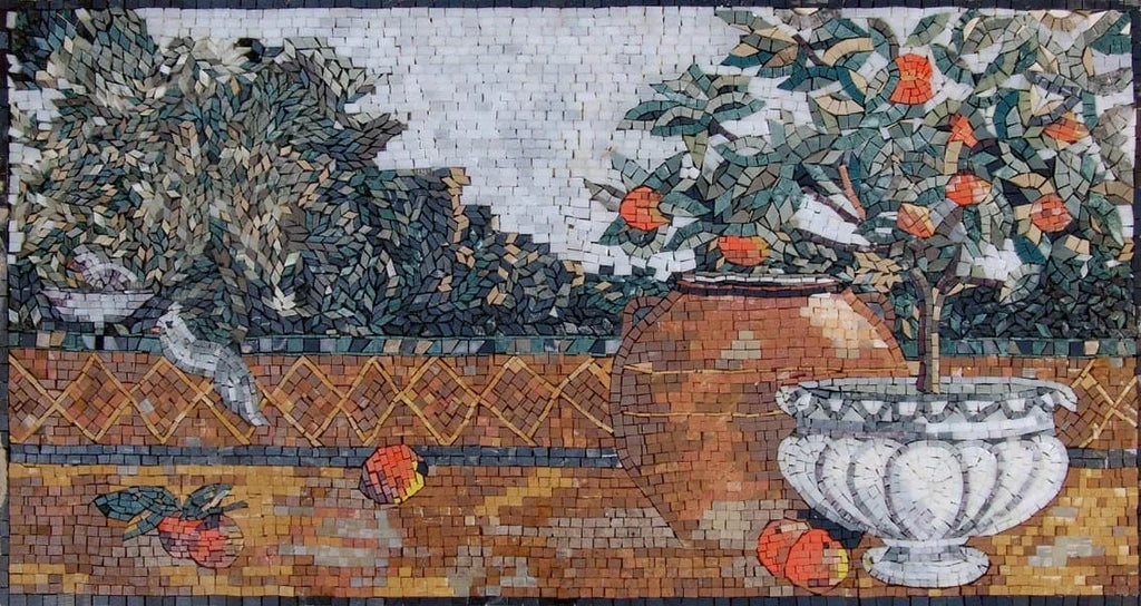Orange House perto de Amalfi Decorative Mosaic Art