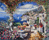 Dekoratives Mosaik-Wandbild mit toskanischem Meerblick
