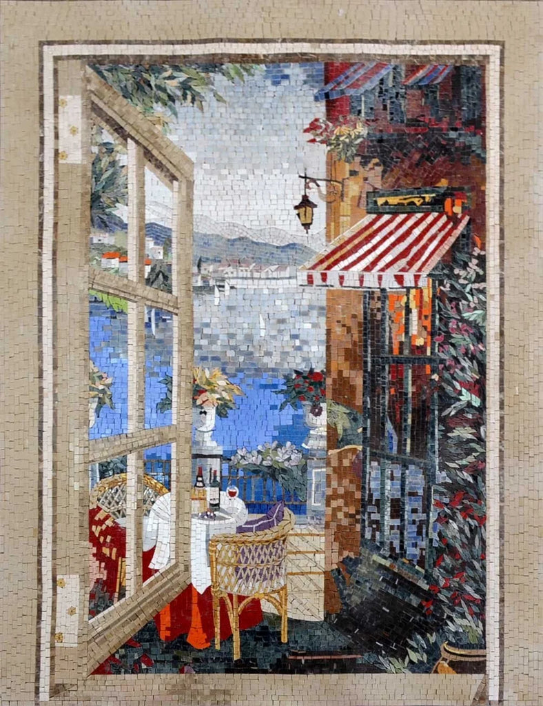 Vista desde la ventana Mosaico de mármol