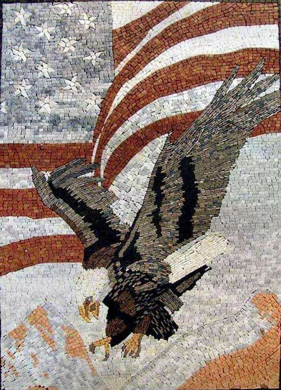 Mosaico del águila americana