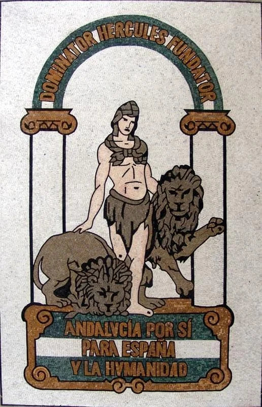 Mosaico fatto a mano personalizzato dell'Andalusia
