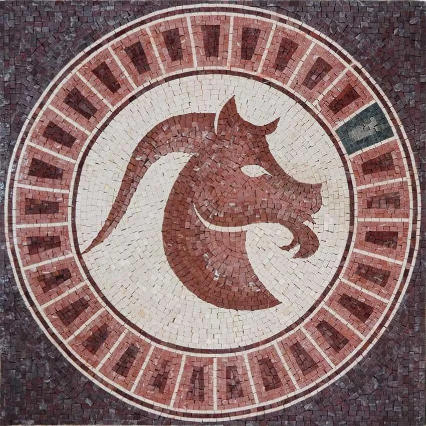 Desenho de mosaico de horóscopo