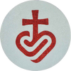 Mosaico de Arte Sacra - A Cruz com Coração