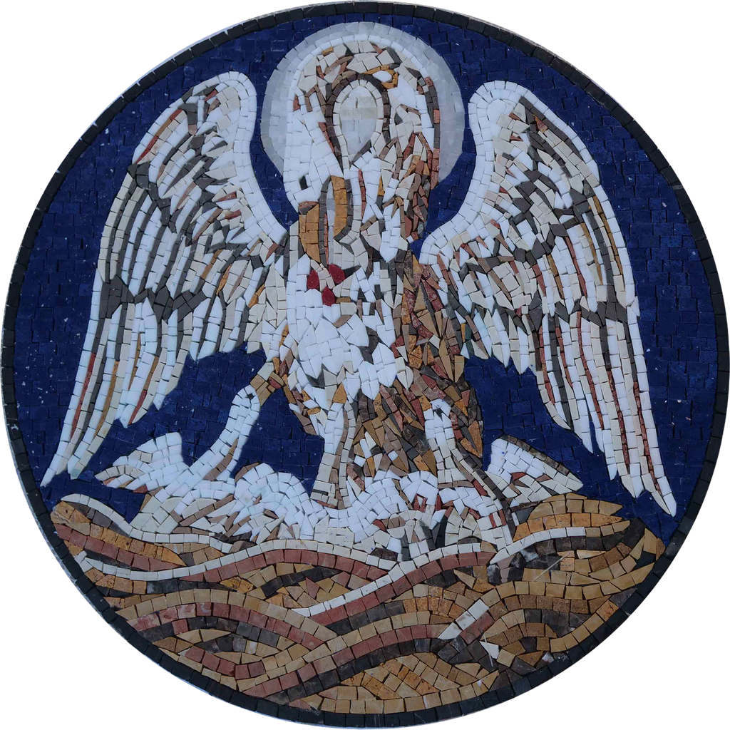 Arte religioso del mosaico - Santo pelícano