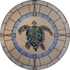 Turtle Medallion - Animal Mosaic Art