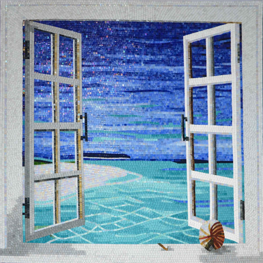 Vista al mar - Mosaico de vidrio