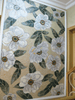 Papier Peint Mosaïque - Fleur d'Aster Blanc