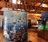 Стеклянная мозаика для бассейна со сценой водного океана Mozaico