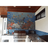 Azulejos de piscina de mosaico de vidrio con escena de océano acuático Mozaico