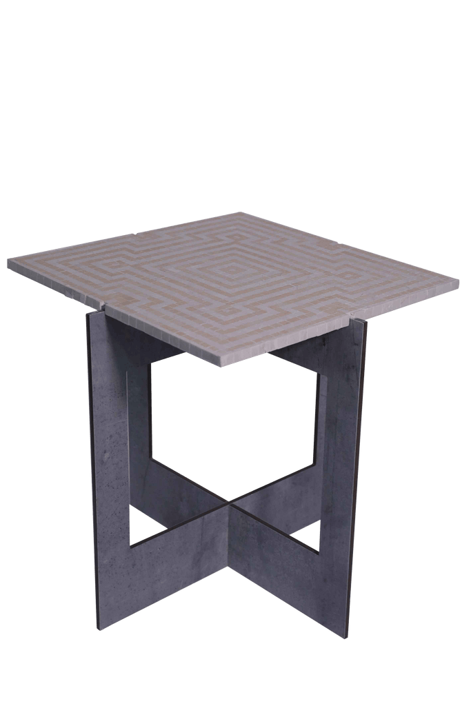 Square Maze Mosaic Table