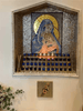Дева Мария и Иисус - религиозное мозаичное искусство