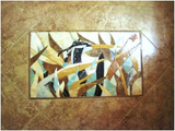 Petal Heron - Art de la mosaïque de pierre