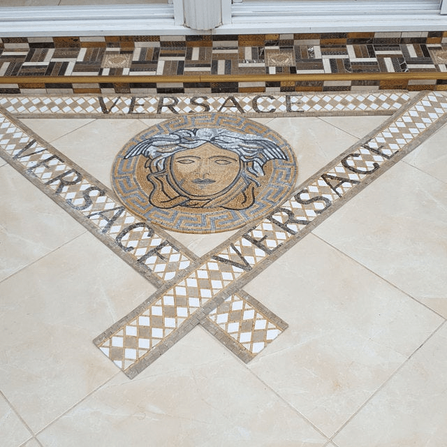 Arte del mosaico de la frontera de Versace