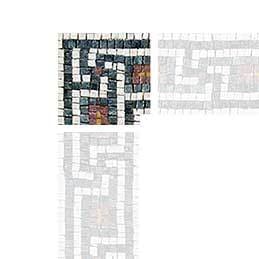 Twisted Lines - Geometric Mosaic Corner