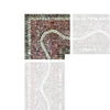 Rincón de arte mosaico de ondas botánicas