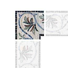 Esquina de mosaico floral de coneflowers
