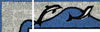 Esquina de mosaico náutico Blue Dolphin