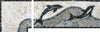 Angolo d'arte del mosaico nautico del delfino