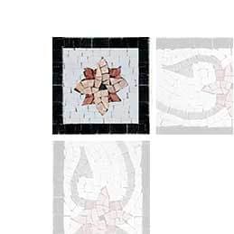 Esquina del arte del mosaico de la flor de la estrella