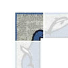 Angolo del mosaico nautico del delfino blu